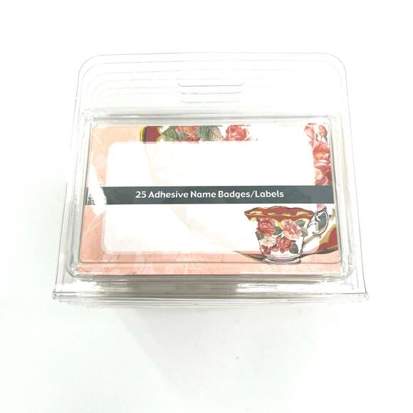 11 packs of 25 adhesive labels or name tags. Floral accents - Picture 2 of 7